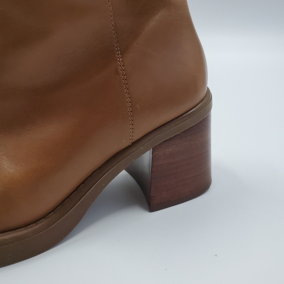 Harley Davidson Camel Leather Boots Square Toe VTG - Picture 9 of 13